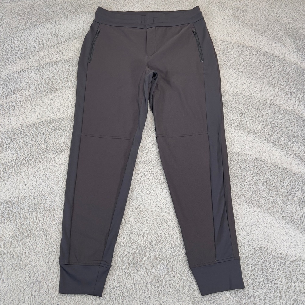 Athleta Headlands Hybrid Trek Jogger Pants Womens 10 Gray 486183-00 Flawed